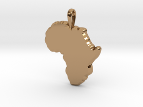Mapa Mudo de Africa in Polished Brass