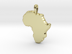 Mapa Mudo de Africa in 18k Gold Plated Brass