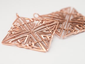 Celtic Knot Earring in 14k Rose Gold Plated Brass