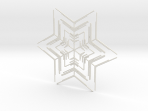 Snowflakes Series II: No. 2 in White Natural Versatile Plastic
