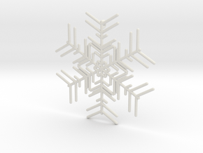 Snowflakes Series I: No. 2 in White Natural Versatile Plastic