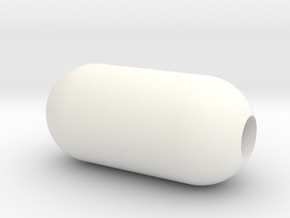 DRAW pendant - tubular type 3 personalize in White Processed Versatile Plastic
