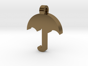 Umbrella Pendant in Polished Bronze