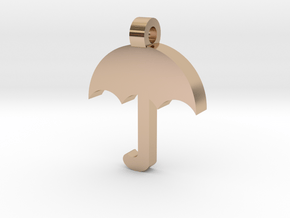Umbrella Pendant in 14k Rose Gold Plated Brass