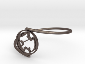Sharon - Bracelet Thin Spiral in Polished Bronzed Silver Steel