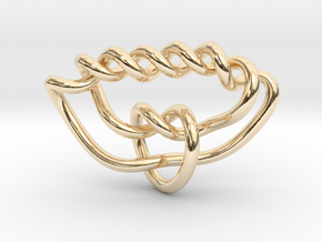 0351 Hyperbolic Knot K3.1 in 14K Yellow Gold
