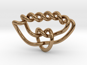 0351 Hyperbolic Knot K3.1 in Polished Brass