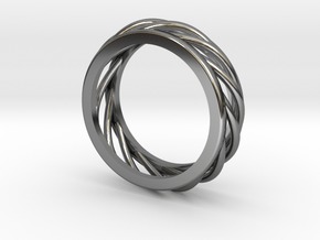 ring 1 in Fine Detail Polished Silver