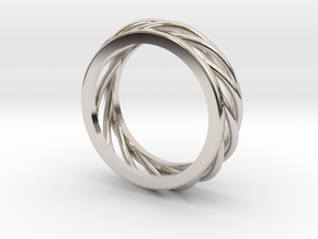 ring 1 in Rhodium Plated Brass