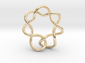 0353 Hyperbolic Knot K5.2 in 14K Yellow Gold