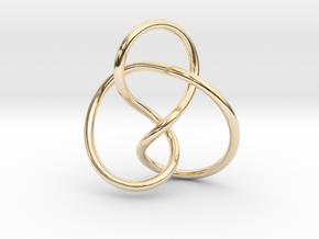 0354 Hyperbolic Knot K2.1 in 14K Yellow Gold