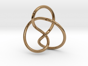 0354 Hyperbolic Knot K2.1 in Polished Brass