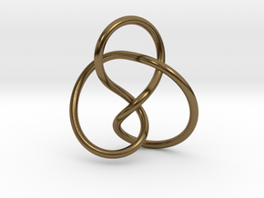 0354 Hyperbolic Knot K2.1 in Polished Bronze