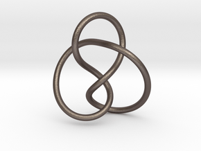 0354 Hyperbolic Knot K2.1 in Polished Bronzed Silver Steel