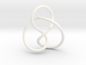 0354 Hyperbolic Knot K2.1 in White Processed Versatile Plastic