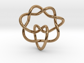 0355 Hyperbolic Knot K6.20 in Polished Brass