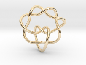 0355 Hyperbolic Knot K6.20 in 14k Gold Plated Brass