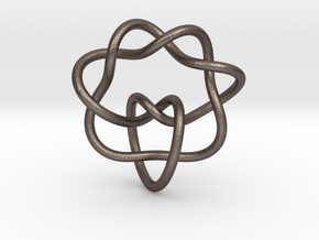 0355 Hyperbolic Knot K6.20 in Polished Bronzed Silver Steel
