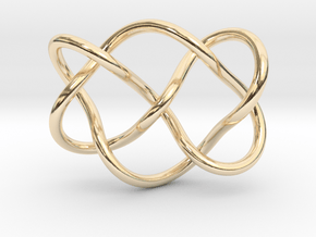 0356 Hyperbolic Knot K6.28 in 14K Yellow Gold