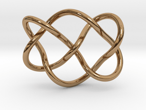 0356 Hyperbolic Knot K6.28 in Polished Brass
