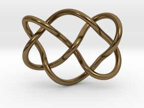 0356 Hyperbolic Knot K6.28 in Polished Bronze