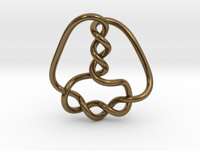 0357 Hyperbolic Knot K6.34 in Polished Bronze