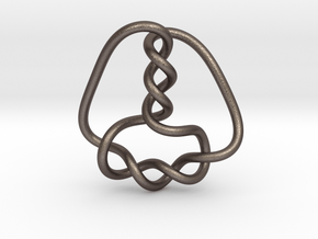 0357 Hyperbolic Knot K6.34 in Polished Bronzed Silver Steel