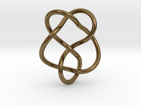 0359 Hyperbolic Knot K5.19 in Polished Bronze