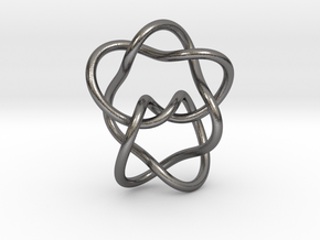 0362 Hyperbolic Knot K6.33 cm:1.76x, 1.15y, 2.11z in Polished Nickel Steel