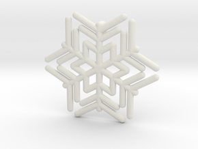 Snowflakes Series III: No. 12 in White Natural Versatile Plastic