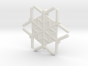 Snowflakes Series III: No. 18 in White Natural Versatile Plastic