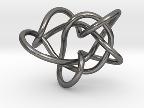 0363 Hyperbolic Knot K6.9 in Polished Nickel Steel
