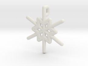 Snowflakes Series III: No. 23 in White Natural Versatile Plastic