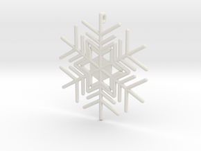 Snowflakes Series III: No. 6 in White Natural Versatile Plastic