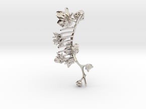 Cherry Blossom Comb in Rhodium Plated Brass