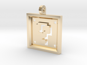 Plumbers Assistant 2D in 14k Gold Plated Brass