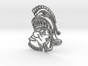 Sparty Pendant  in Natural Silver