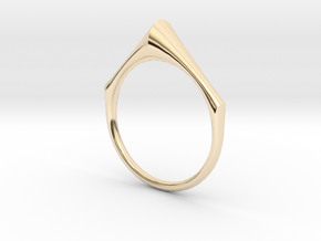 Swept Away: Solitaire in 14k Gold Plated Brass