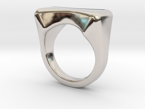 Swept Away: Knuckles size 8 in Rhodium Plated Brass