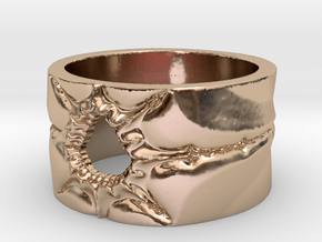 Mandelbrot Ring 2 Ring Size 8.25 in 14k Rose Gold