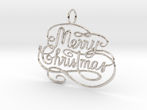 Christmas Tree Ornament  in Platinum