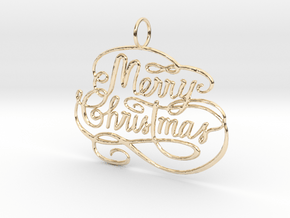 Christmas Tree Ornament  in 14k Gold Plated Brass