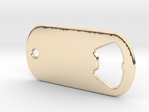 Battlefield Inspired Bottle Opener Dog Tag in 14k Gold Plated Brass