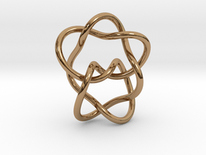 0362 Hyperbolic Knot K6.33 cm:1.76x, 1.15y, 2.11z in Polished Brass