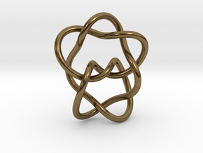 0362 Hyperbolic Knot K6.33 cm:1.76x, 1.15y, 2.11z in Polished Bronze