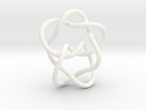 0362 Hyperbolic Knot K6.33 cm:1.76x, 1.15y, 2.11z in White Processed Versatile Plastic