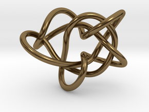 0363 Hyperbolic Knot K6.9 in Polished Bronze