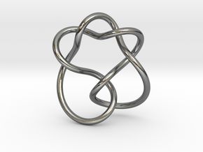 0364 Hyperbolic Knot K4.1 in Fine Detail Polished Silver