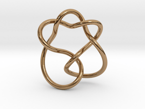 0364 Hyperbolic Knot K4.1 in Polished Brass