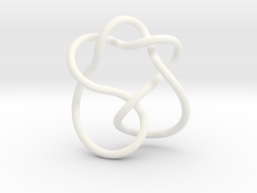 0364 Hyperbolic Knot K4.1 in White Processed Versatile Plastic